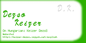 dezso keizer business card